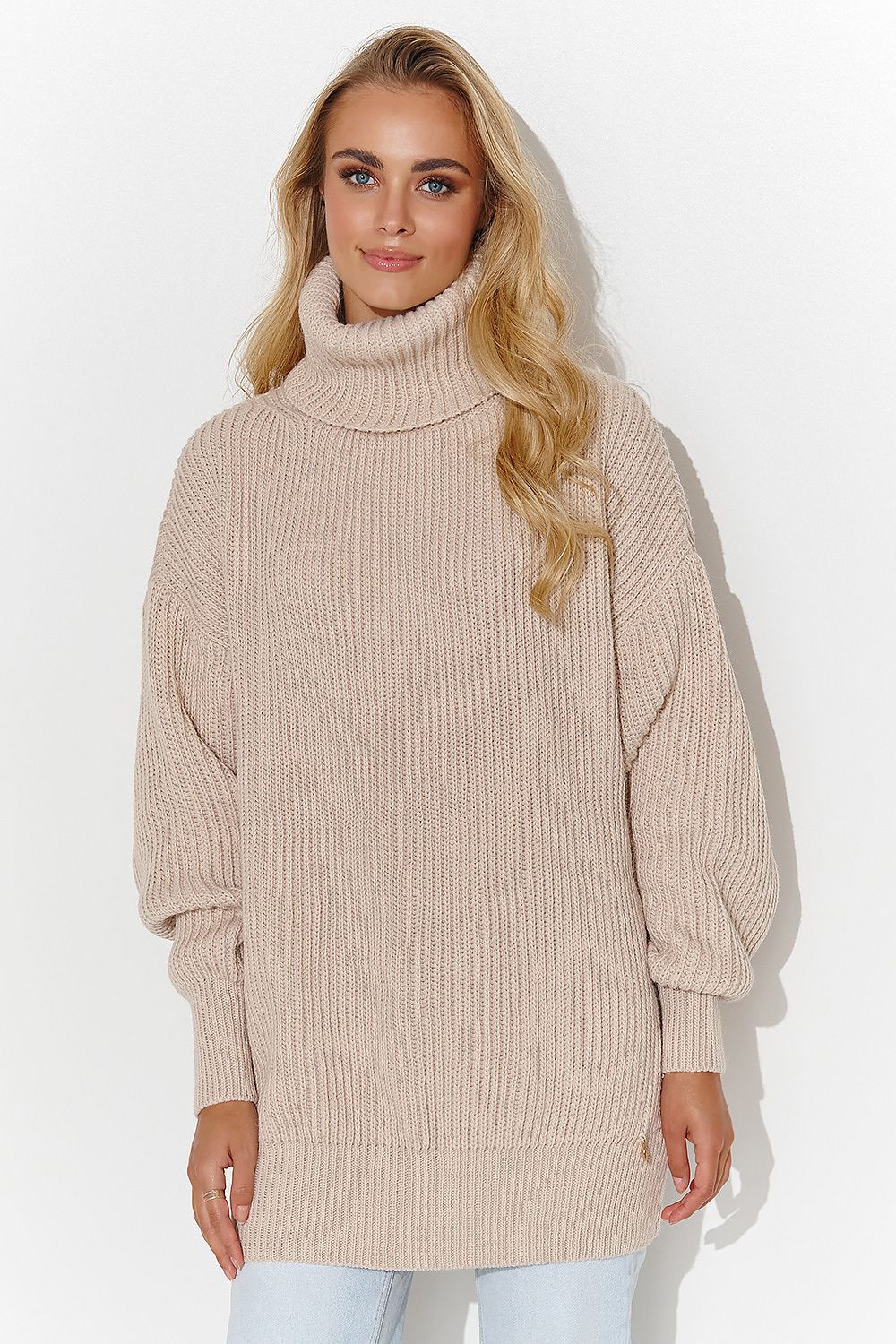 Col roulé model 185216 Makadamia