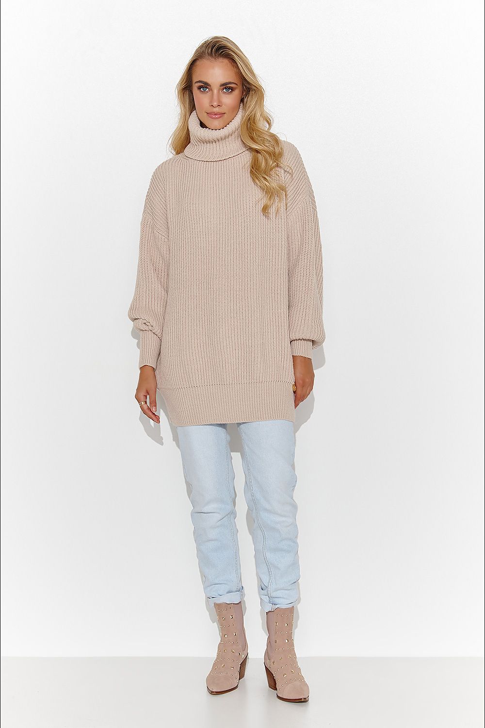 Col roulé model 185216 Makadamia